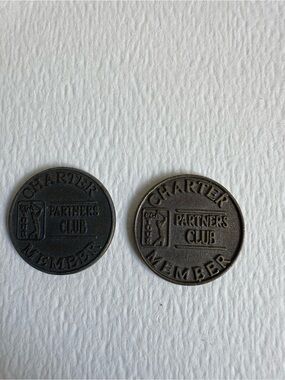 Vintage Charter Club Partners Member Tokens in Dark Brown and Bronze